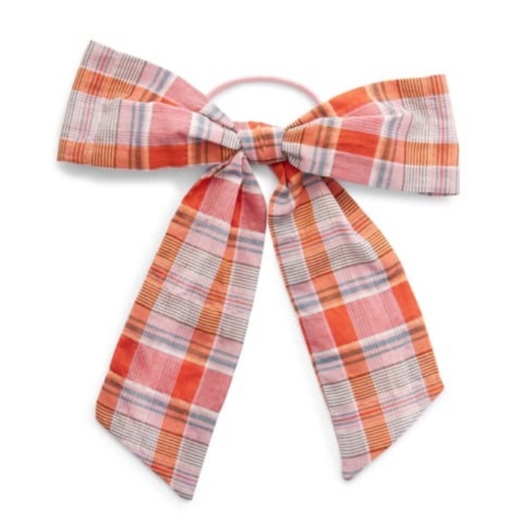 Madewell oversize bow hair tie in June Hero Plaid NWT - Picture 1 of 3